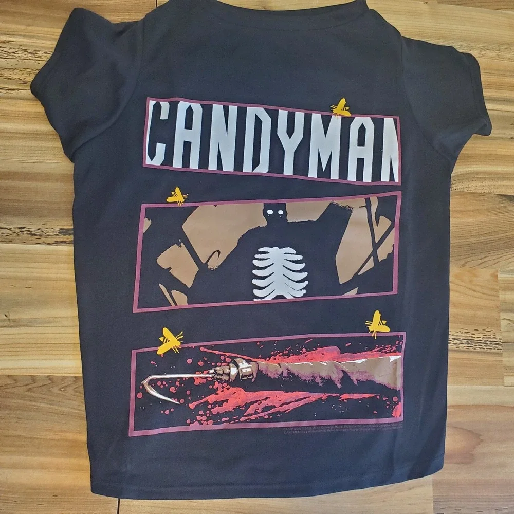 Dog T-Shirt Apparel Halloween Candyman Pet Dog Horror Movie Costume Large NWOT